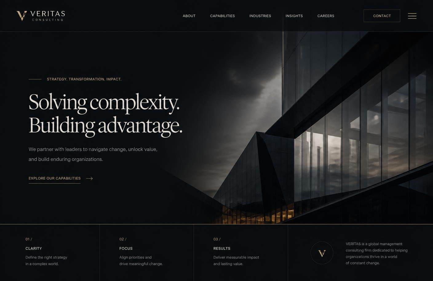 Conceito de site — Experiência Corporativa