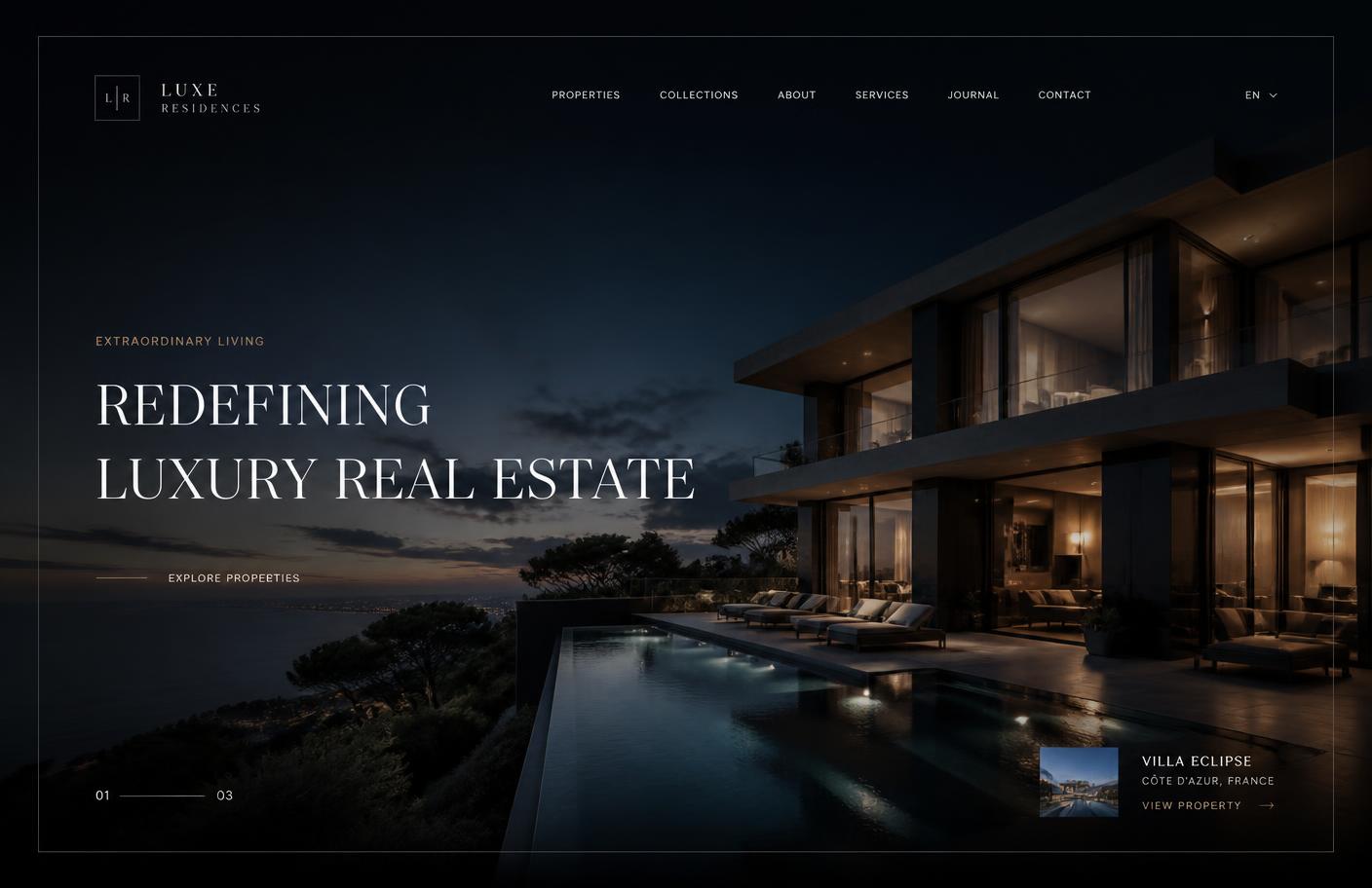 Conceito de site — Experiência Imobiliária